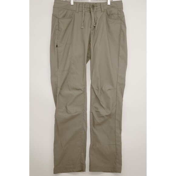 prAna Mens Khaki Outdoor Hiking Pants With Drawstring Waist Pockets Sz 32 - Picture 6 of 13